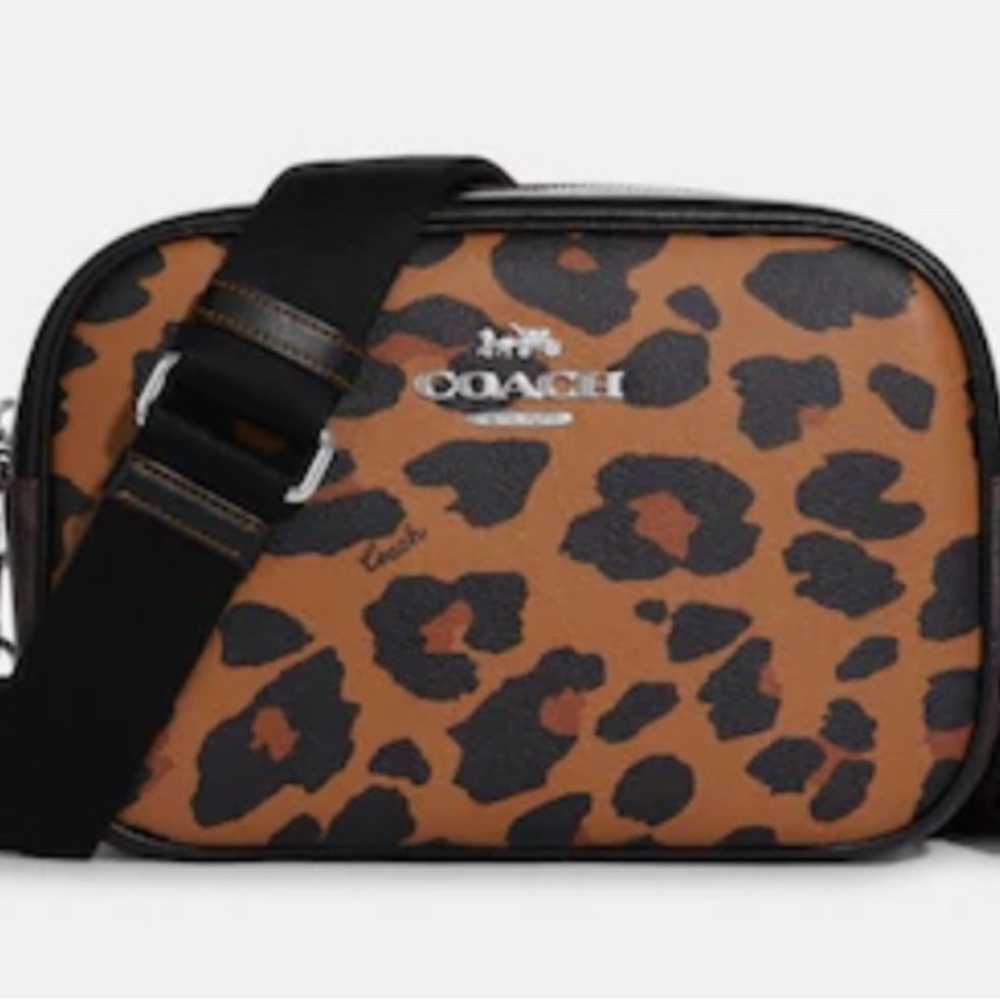 Coach Leopard Crossbody Camera Bag